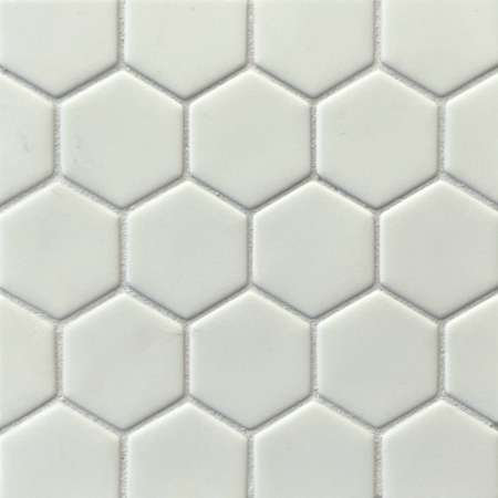 Shoal - Foam | Glass Tile - Hexagon Mosaic