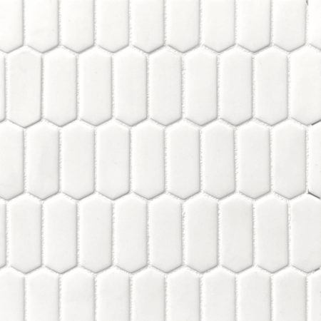 Shoal - Snow | Glass Tile - Picket Mosaic