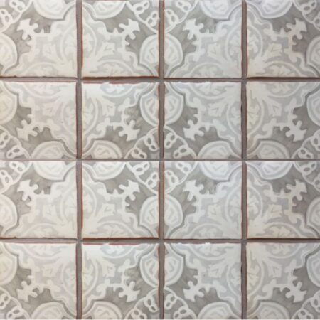 Nord - Off-white | Terra Cotta - 6x6 in. Decorative Field Tile