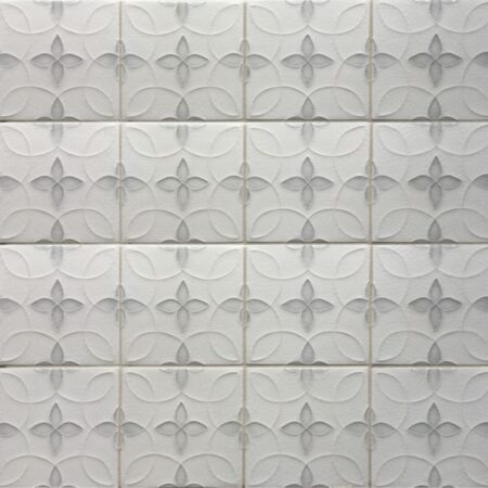 Antique White Motif Pattern | 6x6 in. Ceramic Field Tile