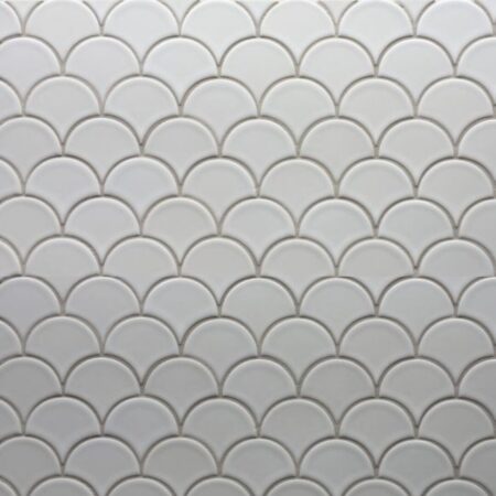 Small Fan Pattern - Monochrome | Ceramic Field Tile