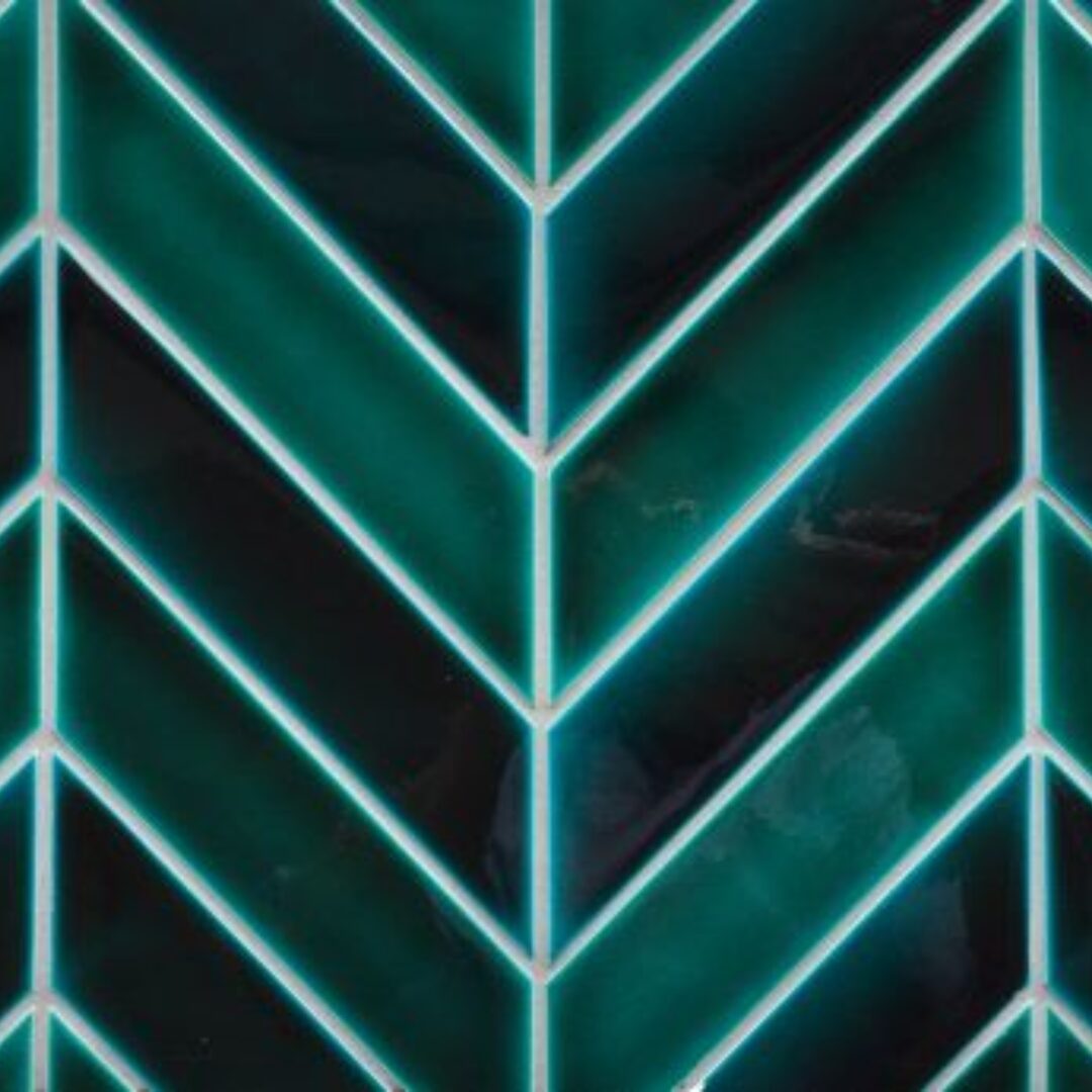 Chevron Left & Right - Smooth Monochrome | 1.88x9.25 in. Ceramic