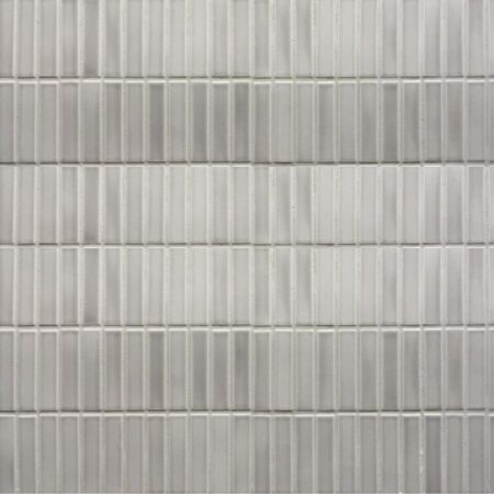 Stacked Net Mosaic Pattern - Monochrome | 1x4 in. Ceramic Field Tile