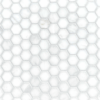 Grandview - Hudson White | Marble - 1 in. Hexagon Mosaic | Honed
