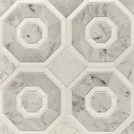Willshire | White Carrara Venatino w/ White Thassos Marble Honed