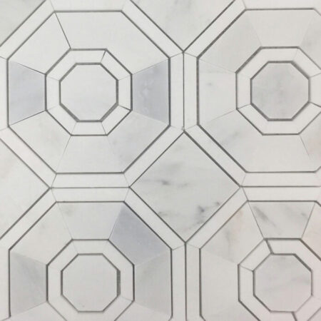 Wilshire | 2" White Statuary Calacatta w/White Thassos Honed