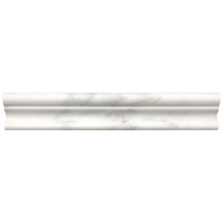Grandview - Hudson White | Marble - 2x12x1 1/8 in. Chair Rail Moulding | Honed