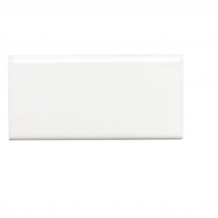 Savoy - Gloss White | Ceramic - 3x6 in. Bullnose Tile (6" Side)