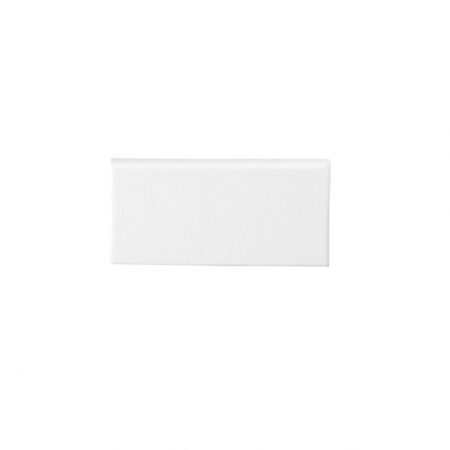 Mercer - Dove | Ceramic - 3x6 in. Bullnose Tile (6" Side) | Crackle