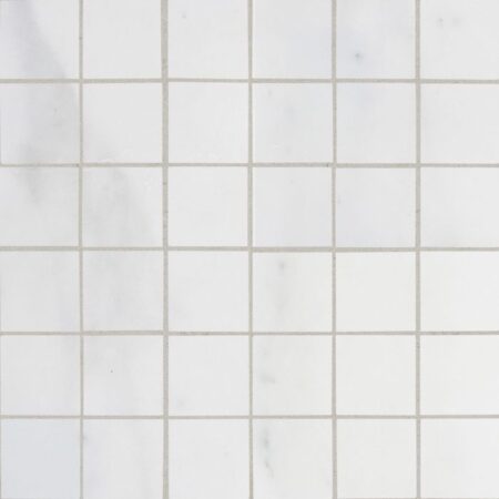 Grandview - Hudson White | Marble - 2x2 in. Straight Joint Mosaic | Honed