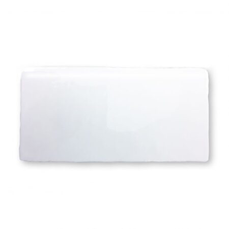 Blok - White | Ceramic - 4x8 in. Bullnose Tile (8" Side)