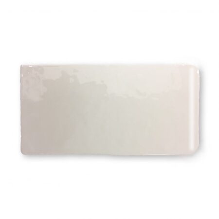 Blok - Cream | Ceramic - 4x8 in. Bullnose Tile (4" Side)