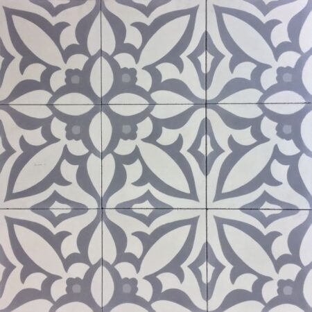 White Gris Oxford Gray | Handmade Cement Field Tile