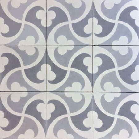White Gris Oxford Gray | Handmade Cement Field Tile