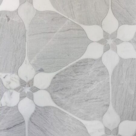 Botanica - Queenannes Lace | Hudson White & Chelsea Grey | Waterjet Mosaic Tile