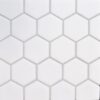 Shoal - Snow | Glass Tile - Hexagon Mosaic