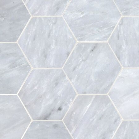 Grandview - St. Regis Grey | Marble - 3 in. Hexagon Mosaic | Honed