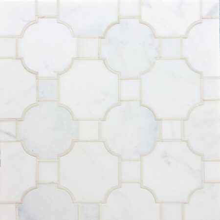 Grandview - Venetian Waterjet | Marble - Hudson White & Devon Cream | Mosaic Tile