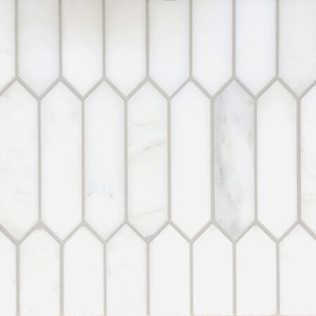 Grandview - Hudson White | Marble - 1x4 in. Picket Mosaic | Honed