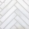 Grandview - Hudson White | Marble - 1.25x5.75 in. Herringbone Mosaic | Honed