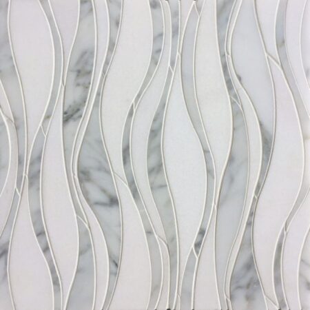 Calacatta Tia & Thassos | Decorative Handmade Stone Mosaic