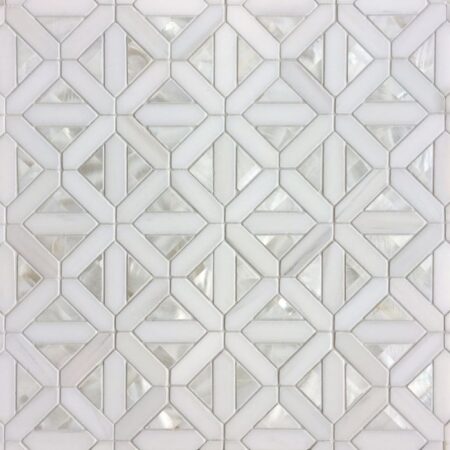 Jole - Dolomite & Shell | Decorative Handmade Stone Mosaic