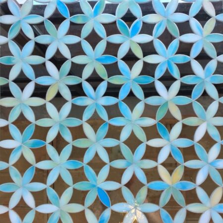 Aquamarine Jewel glass & Dawn Mirror | Decorative Stone/Glass Waterjet Mosaic