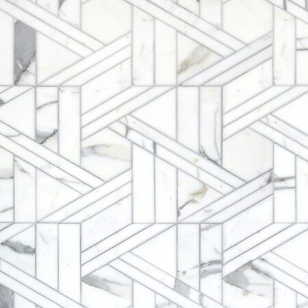 Hector Grand - Calacatta Tia | Decorative Stone Waterjet Mosaic