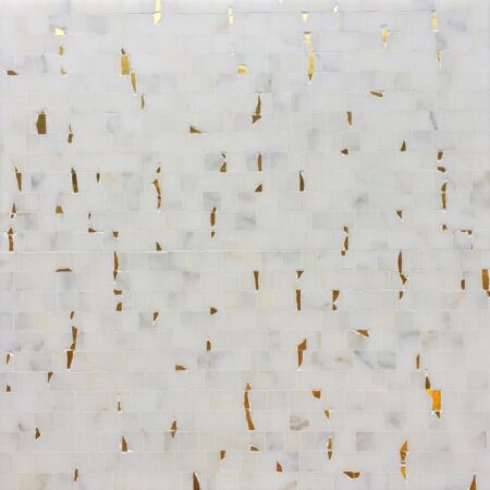 Calacatta Oro & Yellow Gold Glass | Marble - Decorative Waterjet Mosaic