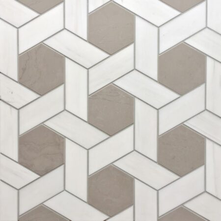 Oxford Grey & Artic White | Marble - Decorative Stone Mosaic
