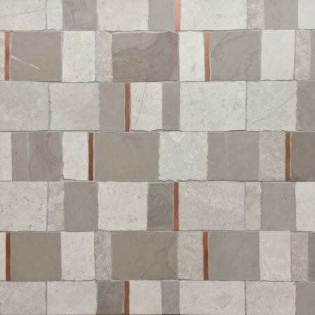 Oxford Beige/Grey & Brushed Copper | Marble - Decorative Waterjet Mosaic