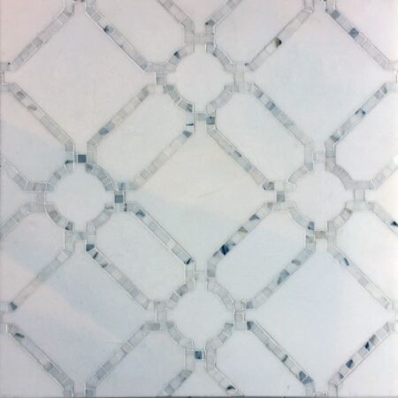 Calacatta & White Thassos | Marble - Decorative Waterjet Mosaic