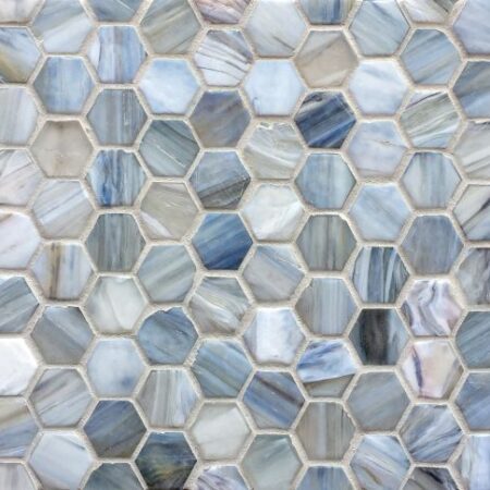 Agate - Hexagon Bari Silk | Glass Field Tile