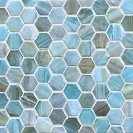 Agate - Hexagon Rimini Pearl | Glass Field Tile