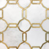 Patine - Fortitude | Marble - Hudson White & Polished Brass | Waterjet Mosaic Tile