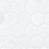 Grandview - Carlyle White | Marble – 3 in. Hexagon Mosaic | Honed