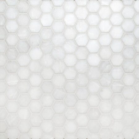 Grandview - First Cirrus | Marble - 1 in. Hexagon Mosaic | Honed (3/8" Thick)