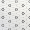 Shoal - Daisy | Glass Tile - Vintage Snow, Fog & Pebble Mosaic | Micro Hex