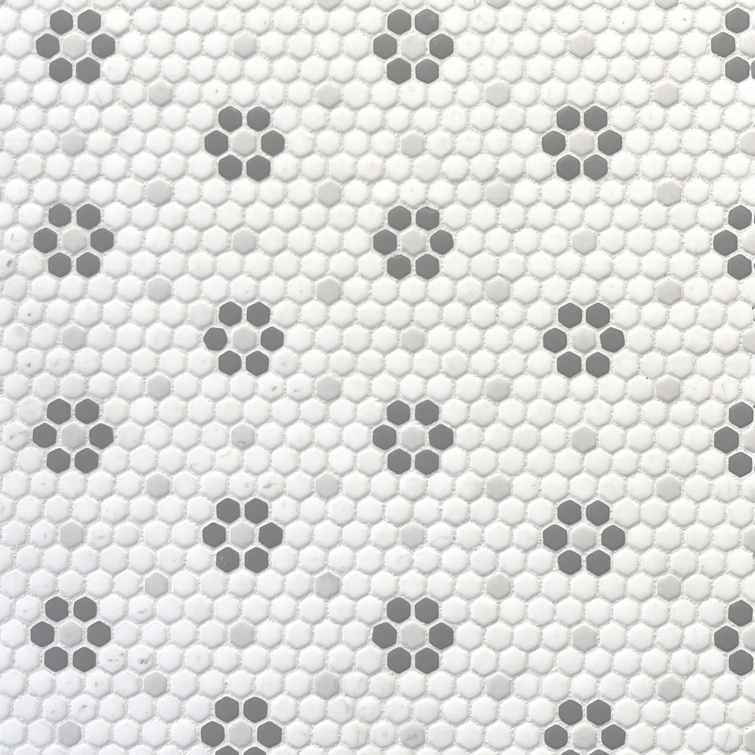 Shoal - Daisy | Glass Tile - Micro Hex Mosaic