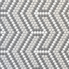 Shoal - Zag | Glass Tile - Vintage Snow, Fog & Pebble Mosaic | Micro Hex