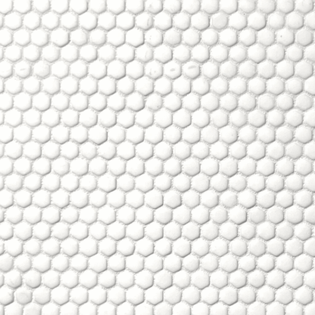 Shoal - Snow | Glass Tile - Micro Hex Mosaic
