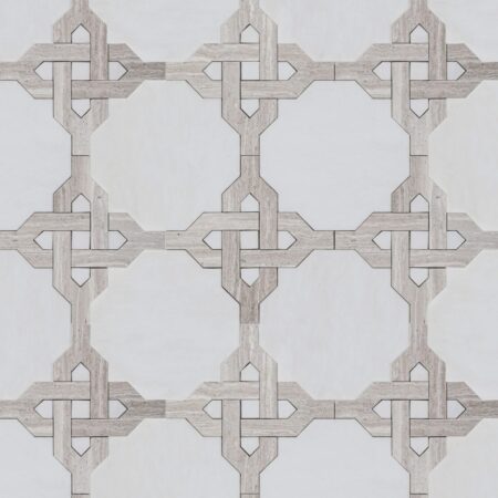 Celtic Knot - Waterjet | Carlyle White & Dove | Stone Mosaic Tile