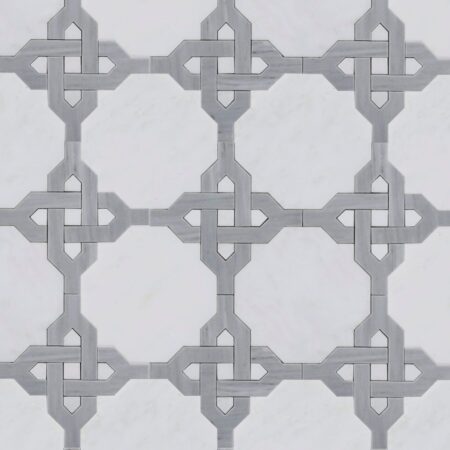 Celtic Knot – Waterjet | Hudson White & St. Regis | Stone Mosaic Tile