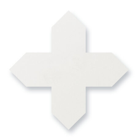 Laud – Snow | Porcelain – 5.4 in. Cross Field Tile | Matte