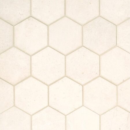 Winslow – Kingston Cream | Marble - 3x3x3/8 in. Hexagon Mosaic | Honed
