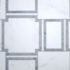 Allister - Waterjet | Hudson White & St. Regis Grey | Stone Mosaic Tile