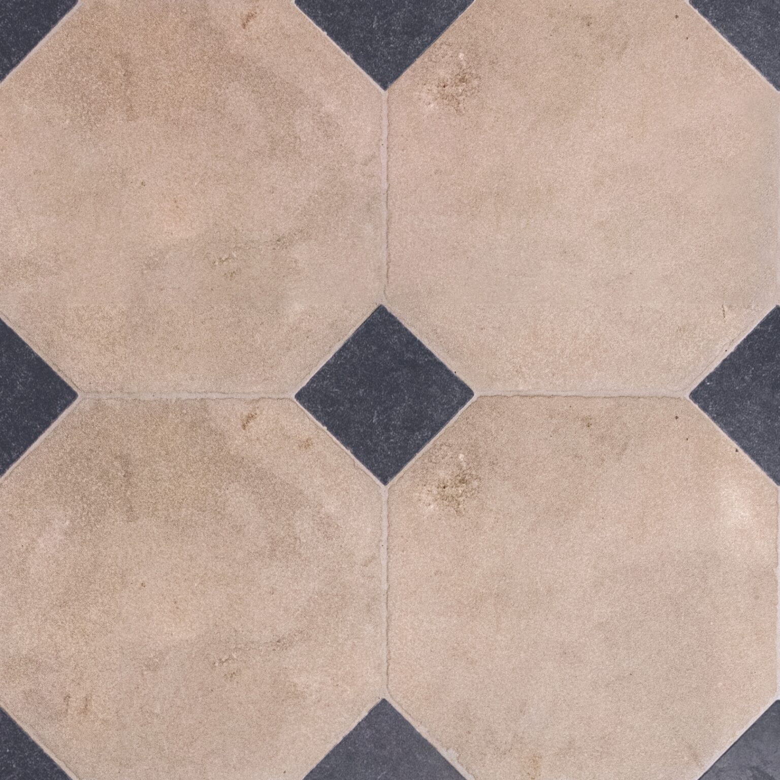 Dalle – Creme Octagon and Cabochon – Stone Tile Pattern