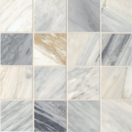 Grandview – Blakely Blue | Marble - 2x2 in. Mesh Mounted Mosaic | Honed