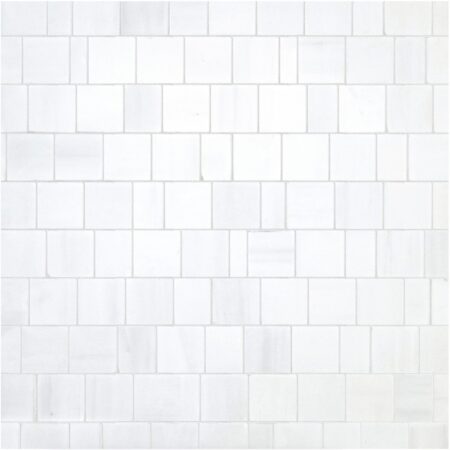 Grandview – Carlyle White | Marble – Broken Joint Mosaic | Honed