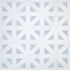 Grandview - Carlyle White | Marble - Petite Parquet Mosaic w/ Cambridge Blue | Honed